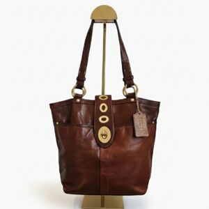 Coach 2009 Lily Legacy Turnlock Shoulder Bag Handbag Brown
